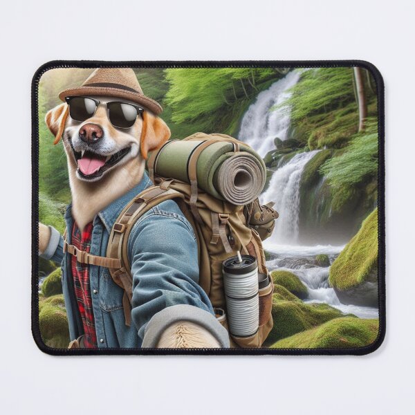 Item preview, Labrador Retriever Social Media Celebrity on a Hike while taking a Selfie designed and sold by TheDogOnIt.