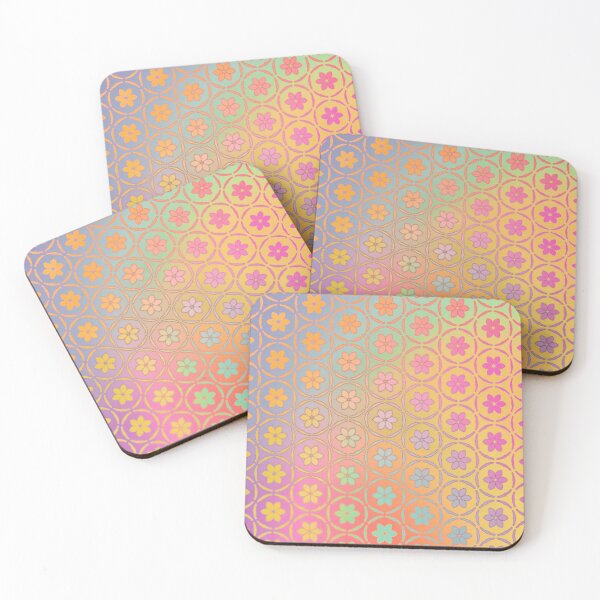 Item preview, Abstract Ombre Pastel Rainbow Daisies Sunset designed and sold by LaurenWDesigns.
