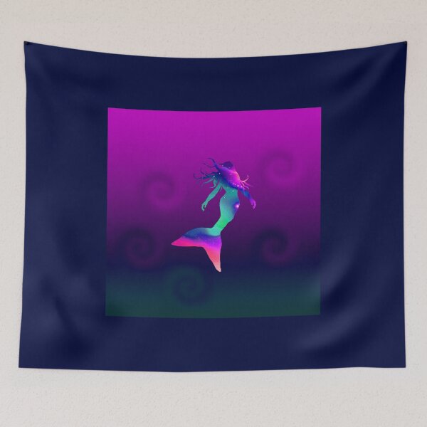 Item preview, Mysterious Mermaid Silhouette in a Magical Sea designed and sold by Beachy.