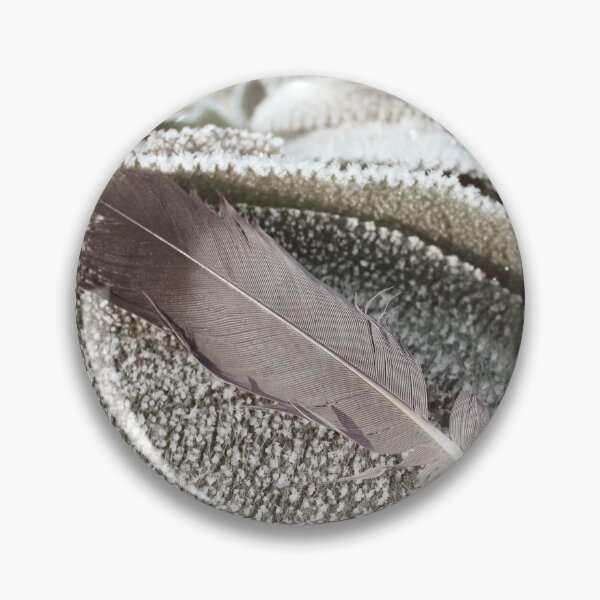 Item preview, Gray Feather On Frost Covered Plant designed and sold by FeatherfallSTU.