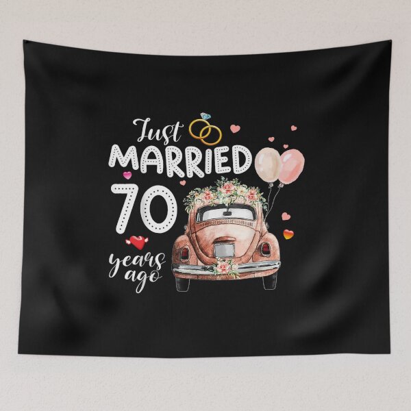 Item preview, Just Married 70 Years Ago designed and sold by skeastore.