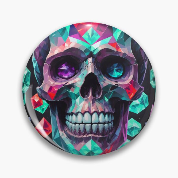 Item preview, Cool Geometric Crystal Skull Art Pattern designed and sold by TheArtOfPat.