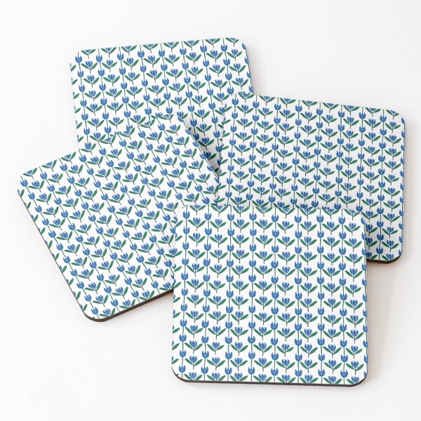 Item preview, Blue Tulips Flower Pattern designed and sold by NesaArtSpace.