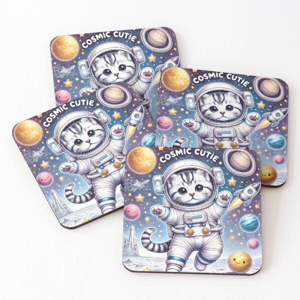 Item preview, Cosmic Cutie - Kitten Astronaut Adventure designed and sold by AmvaDesigns.