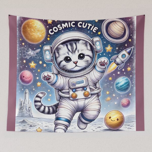 Item preview, Cosmic Cutie - Kitten Astronaut Adventure designed and sold by AmvaDesigns.