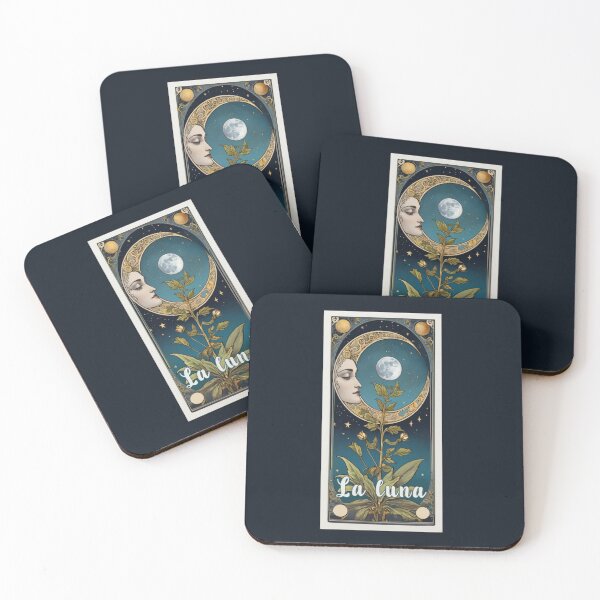 Item preview, La luna the moon tarot card retro style designed and sold by La Loca.