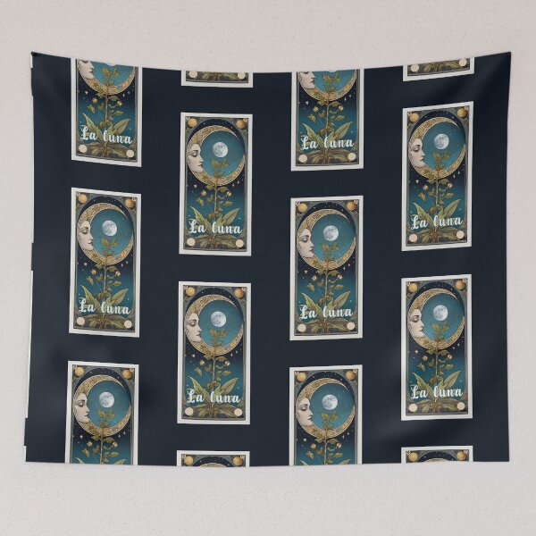 Item preview, La luna the moon tarot card retro style designed and sold by La Loca.