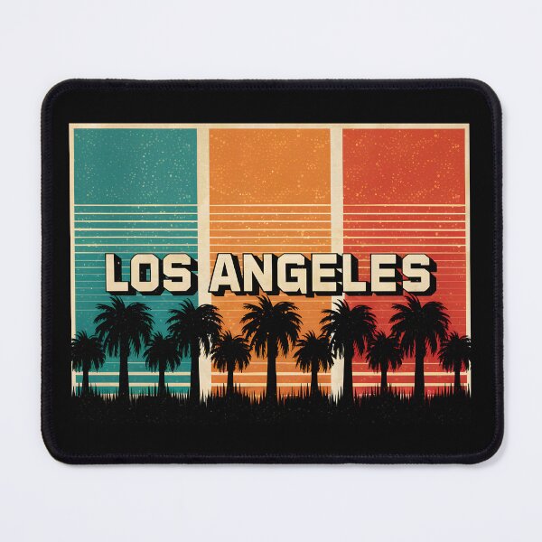 Item preview, Los Angeles In Retro Rectangular Blocks  designed and sold by ILOVEART247.