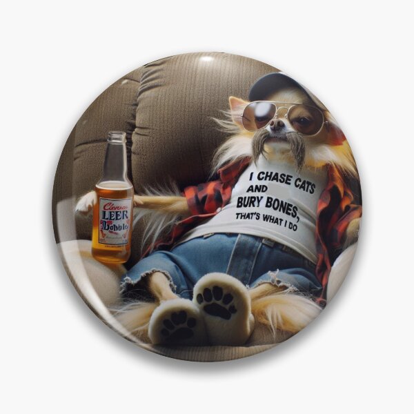 Item preview, Chihuahua Relaxing in a Recliner Drinking a Beer designed and sold by TheDogOnIt.