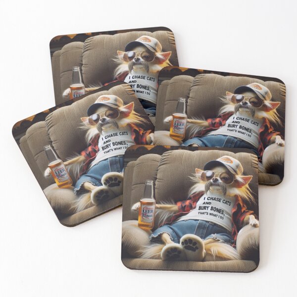 Item preview, Chihuahua Relaxing in a Recliner Drinking a Beer designed and sold by TheDogOnIt.