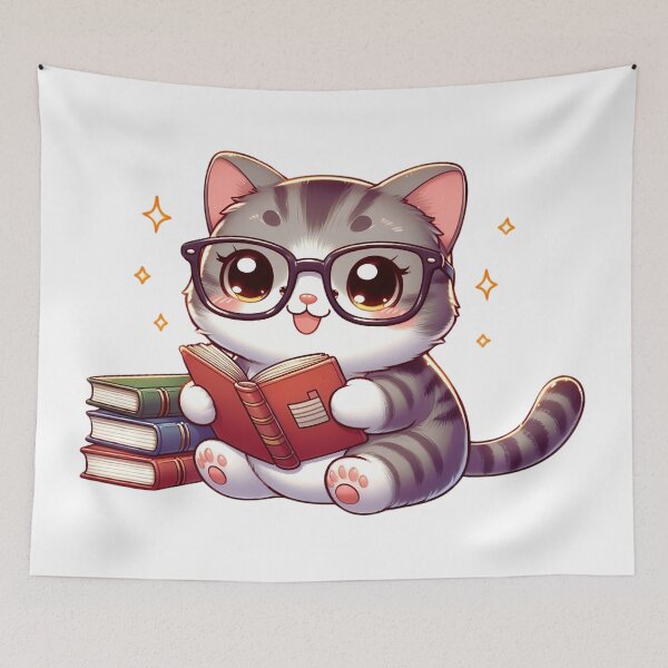 Item preview,  Cute Cat Reading  designed and sold by Chic-Fun.