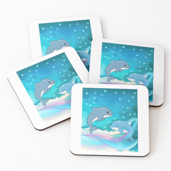 Item preview, Two baby dolphins - having fun in the ocean designed and sold by AmazingHisLove.