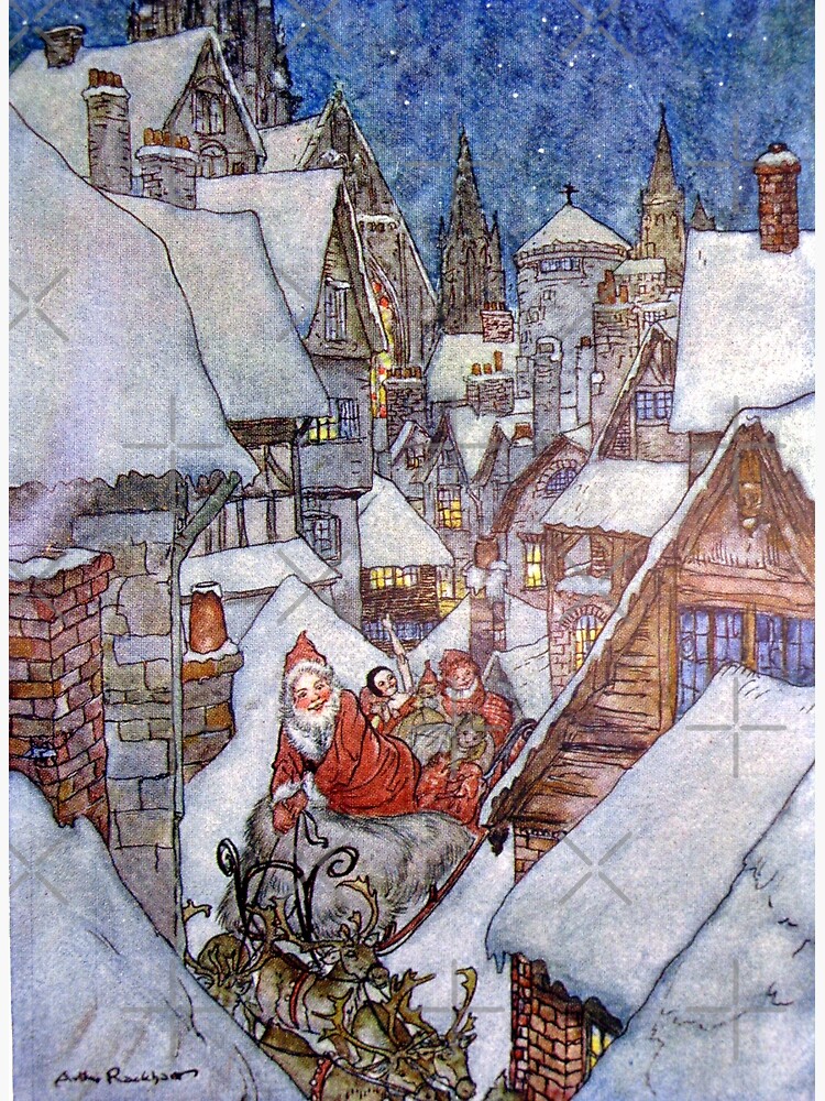 It Must Be Saint Nick - Arthur Rackham The Night Before Christmas Photographic Print