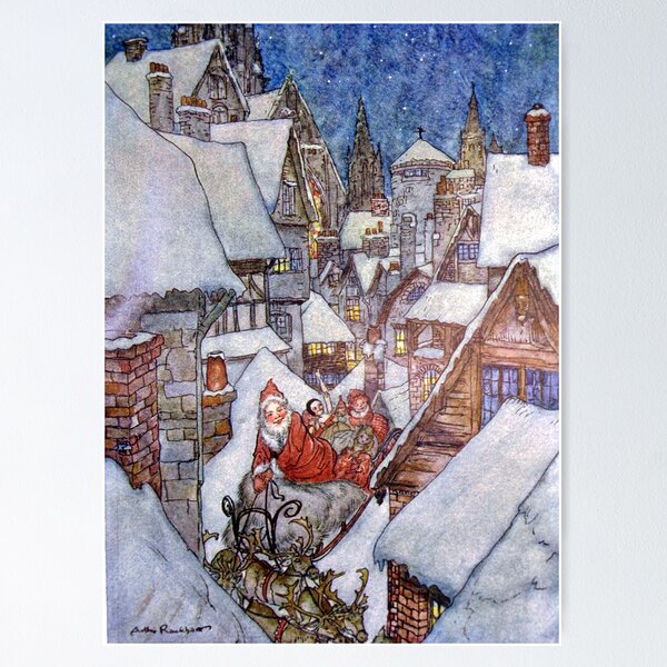 Item preview, It Must Be Saint Nick - Arthur Rackham The Night Before Christmas designed and sold by forgottenbeauty.