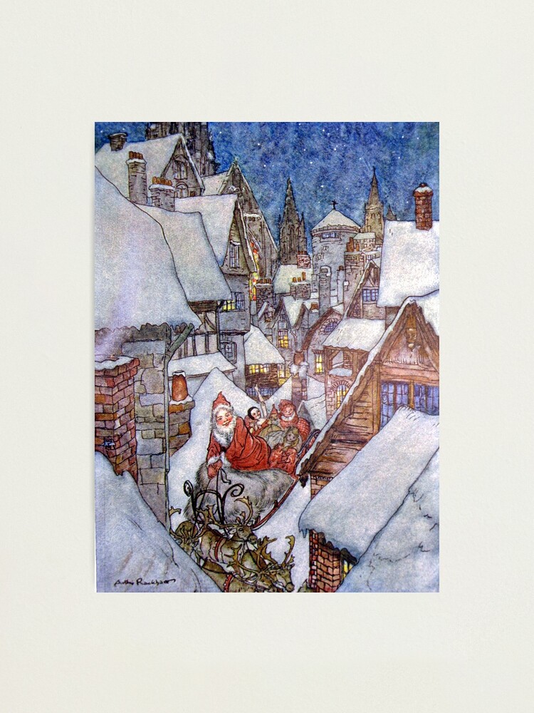 It Must Be Saint Nick - Arthur Rackham The Night Before Christmas Photographic Print