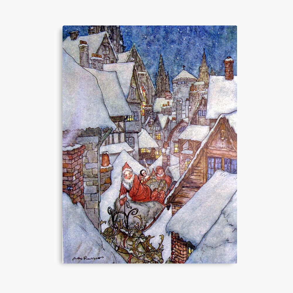It Must Be Saint Nick - Arthur Rackham The Night Before Christmas Photographic Print