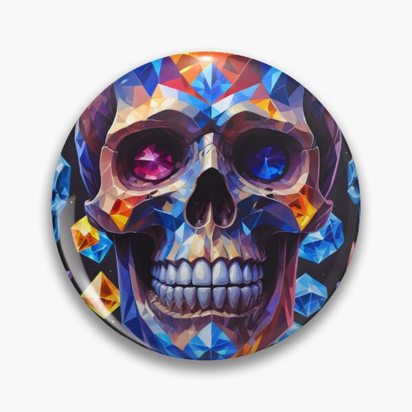 Item preview, Cool Geometric Crystal Skull Art Pattern designed and sold by TheArtOfPat.