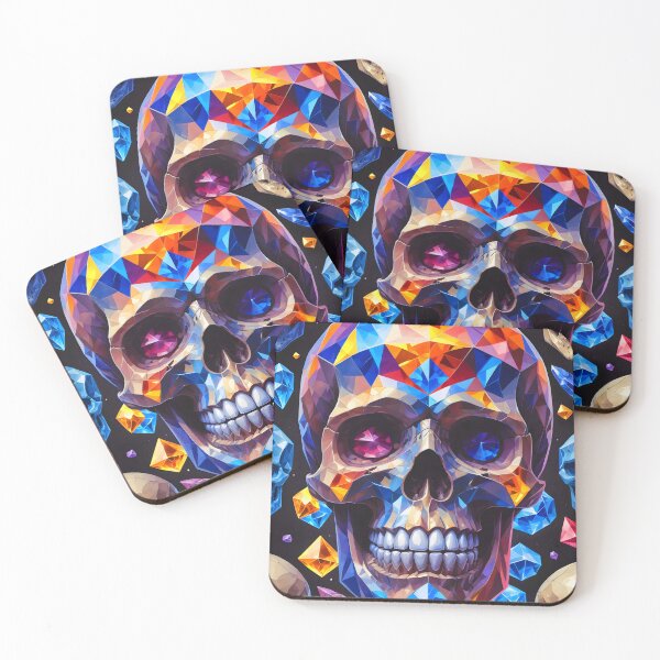Item preview, Cool Geometric Crystal Skull Art Pattern designed and sold by TheArtOfPat.