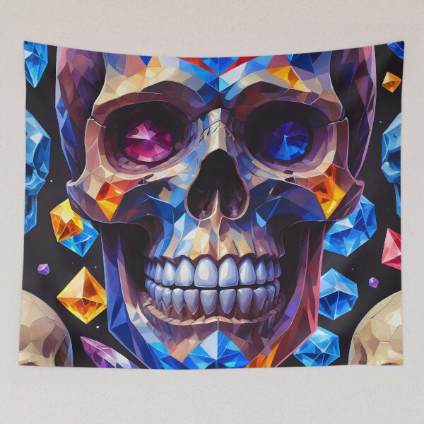 Item preview, Cool Geometric Crystal Skull Art Pattern designed and sold by TheArtOfPat.