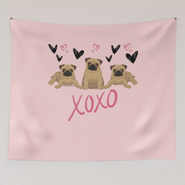 Item preview, Xoxo Pug Design  designed and sold by ChloeAnnandCo.