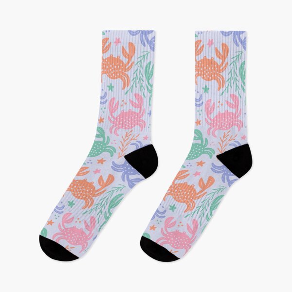 Item preview, Cangrejos de playa juguetones - Tonos fríos designed and sold by Illustrated by Nat.