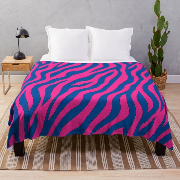 Item preview, Pink and Blue Tiger Stripes Print designed and sold by NDaZone.