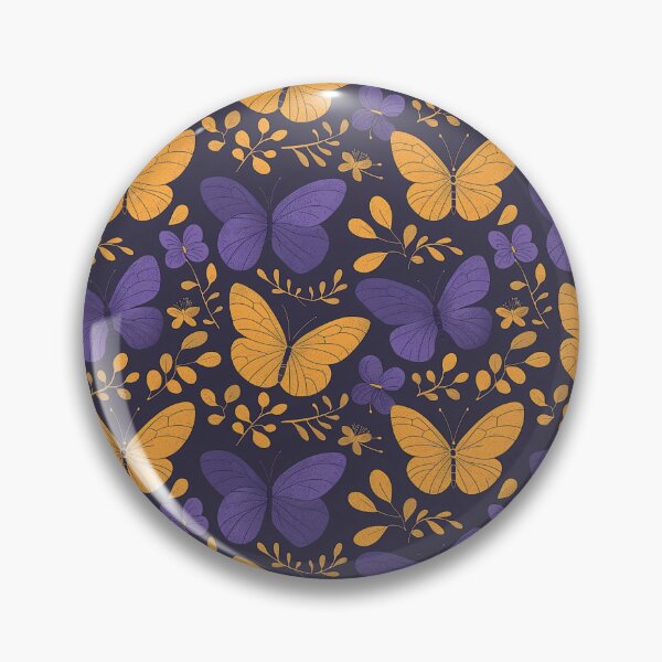 Item preview, Purple and Gold Butterflies Pattern designed and sold by NDaZone.