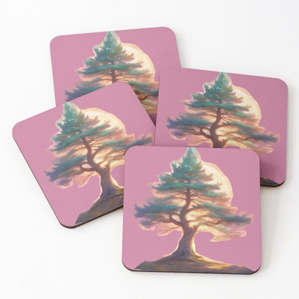 Item preview, Glory pine tree with the moon in the background  designed and sold by Wa Wonder.