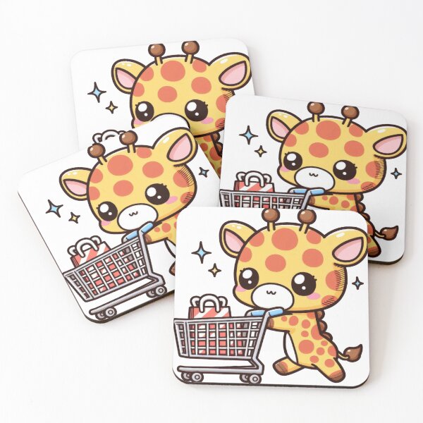 Item preview, Giraffe Shopper Sticker, Chibi Giraffe Design  designed and sold by Saffia Publishing House.