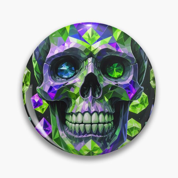 Item preview, Cool Geometric Crystal Skull Art Pattern designed and sold by TheArtOfPat.