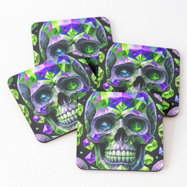Item preview, Cool Geometric Crystal Skull Art Pattern designed and sold by TheArtOfPat.