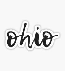 OHIO • BLACK • SCRIPT Sticker