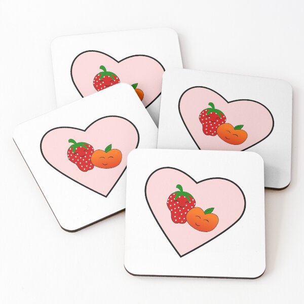 Artikelvorschau, Taste Buddies: Pfirsich und Erdbeere entworfen und verkauft von HarveyHandcraftsandDesigns.