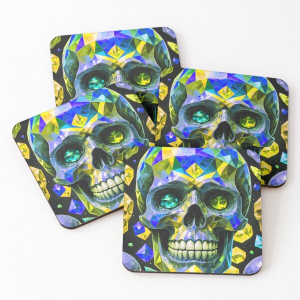 Item preview, Cool Geometric Crystal Skull Art Pattern designed and sold by TheArtOfPat.