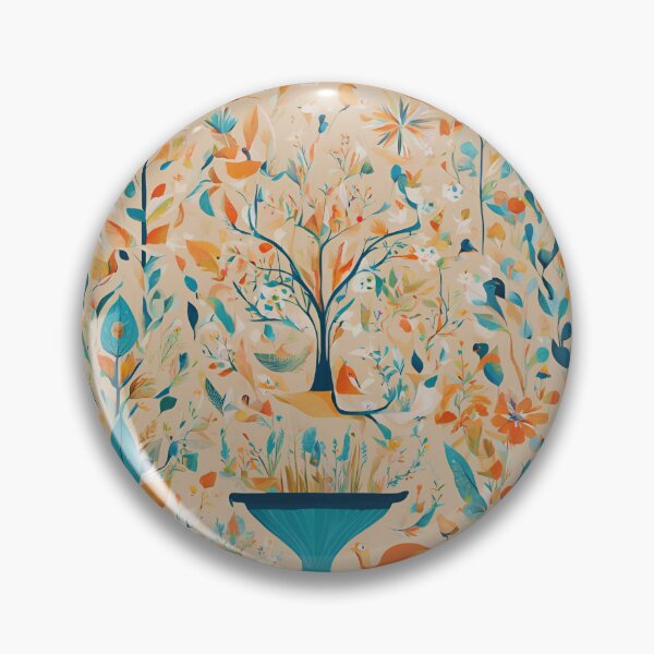 Item preview, Birds Floral Vintage Pattern designed and sold by FitEnvy.