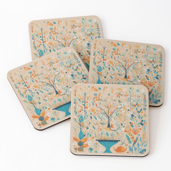 Item preview, Birds Floral Vintage Pattern designed and sold by FitEnvy.