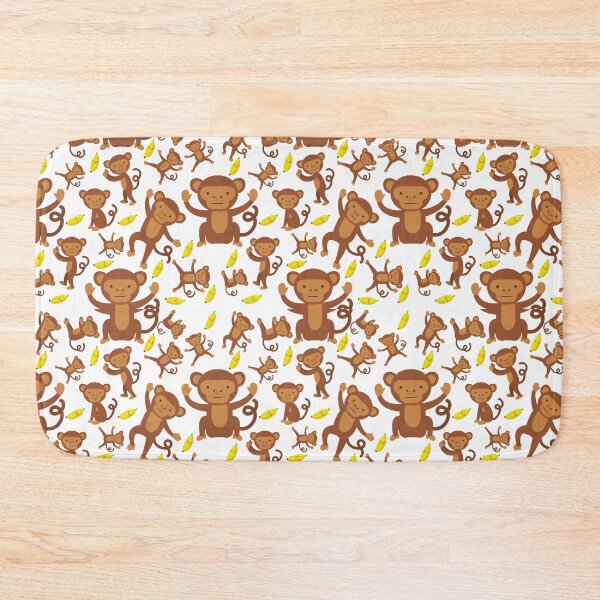 Item preview, Cheeky Cartoon Monkey Banana Cute Pattern designed and sold by SZPdezigns.