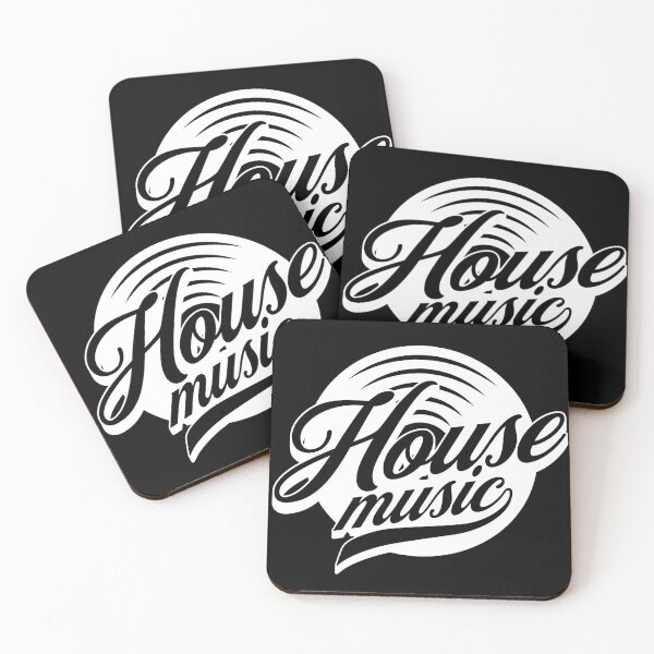 Item preview, HOUSE MUSIC  - Vinyl Font (white)  designed and sold by Discothreadz.