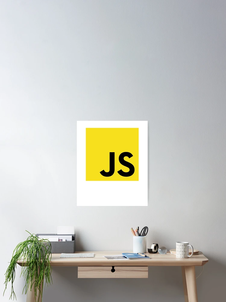 Thumbnail 2 of 3, Poster, JavaScript EcmaScript Unofficial Logo Sweatshirt designed and sold by Rainwater Merch.