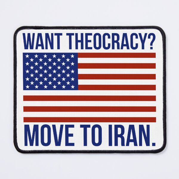 Item preview, Want theocracy? Funny flag design.  designed and sold by Rachel the Artist .