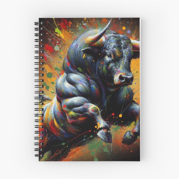Item preview, Raging Bull Splatter Paint Art designed and sold by DroopysDesigns.
