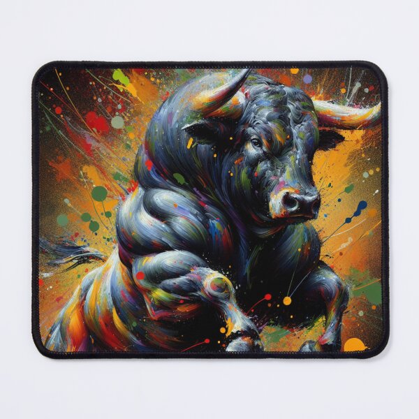 Item preview, Raging Bull Splatter Paint Art designed and sold by DroopysDesigns.