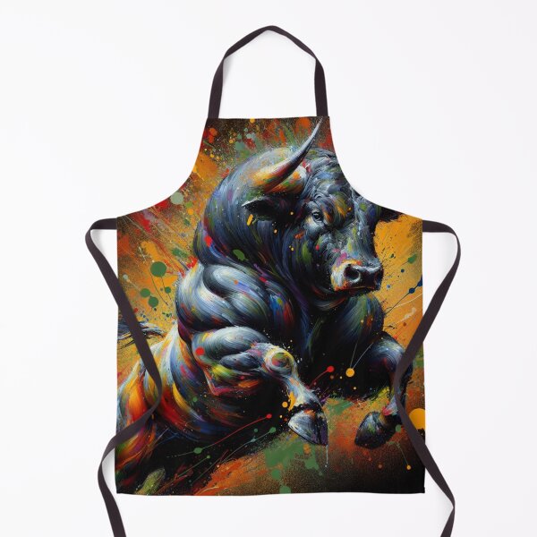 Item preview, Raging Bull Splatter Paint Art designed and sold by DroopysDesigns.