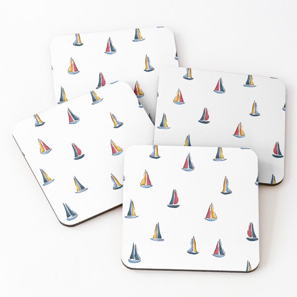 Item preview, Nautical - Sailboats (Red & Blue) designed and sold by littlearrow.