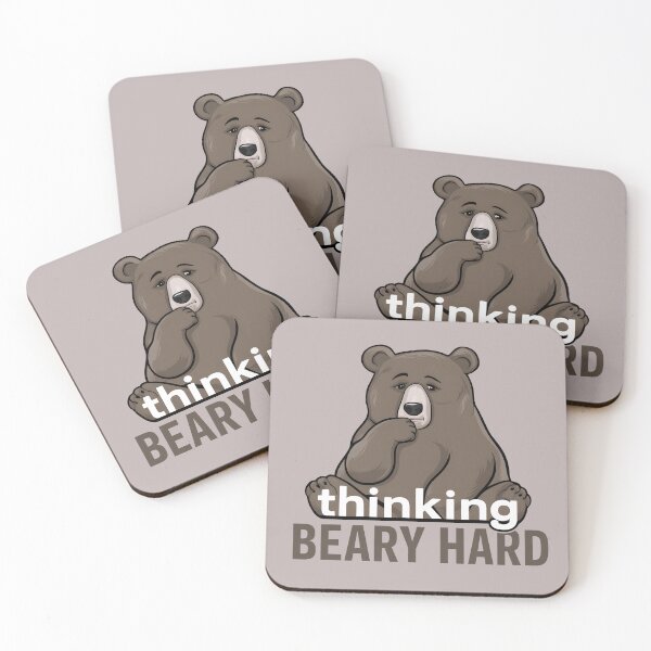 Item preview, Thinking Beary Hard Bear Puns designed and sold by Delusion Tees.