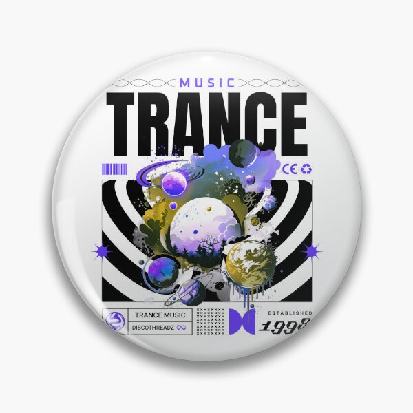 Item preview, TRANCE  - Trippy Scene (white)  designed and sold by Discothreadz.