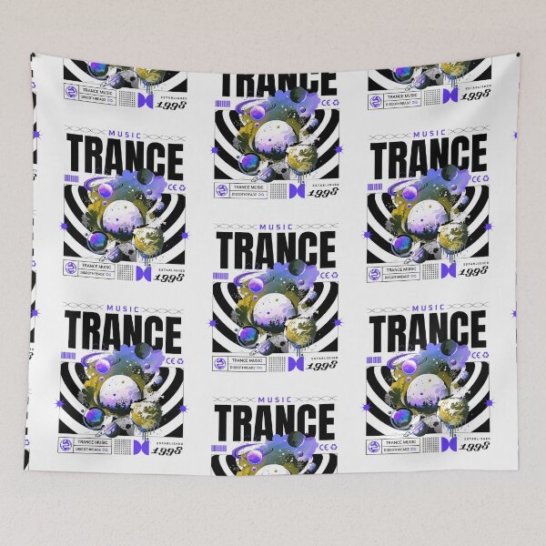 Item preview, TRANCE  - Trippy Scene (white)  designed and sold by Discothreadz.