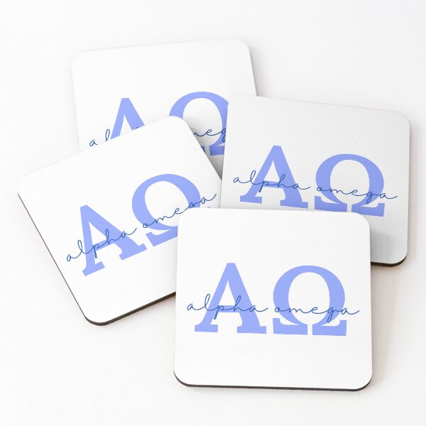 Item preview, Cursive AΩ - Blue designed and sold by aoaa-merch.