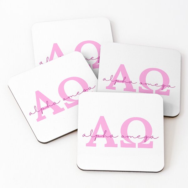 Item preview, Cursive AΩ - Pink designed and sold by aoaa-merch.