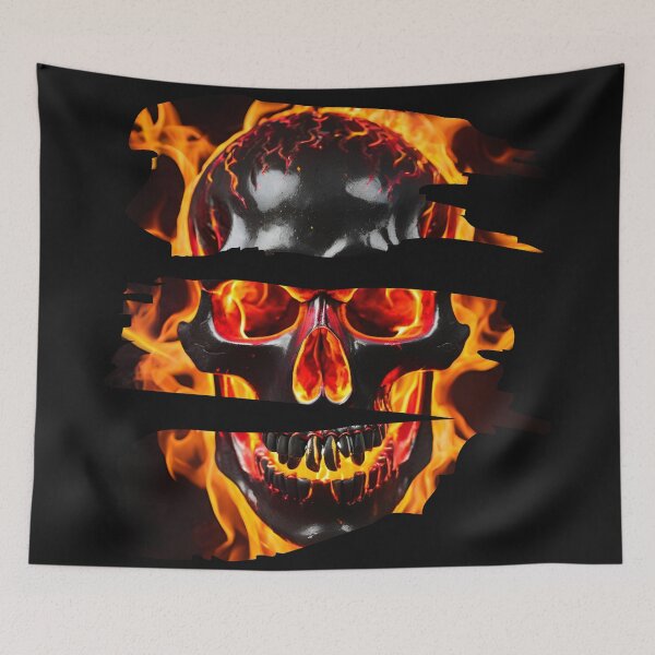 Item preview, Fire skull designed and sold by DebriArte.